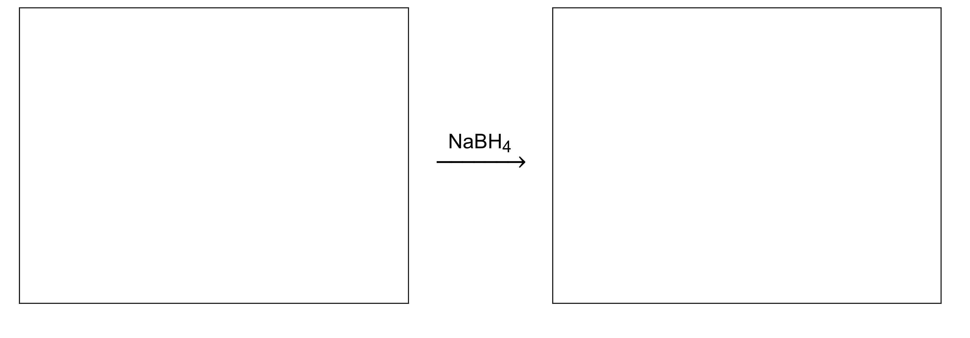 Schemat reakcji chemicznej syntezy 2,2-dimetylopropan-1-olu, zawierający substraty, produkty pośrednie i reagenty, z miejscami do uzupełnienia wzorami półstrukturalnymi.
